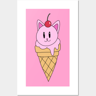 Yummy Cat Ice Cream Posters and Art